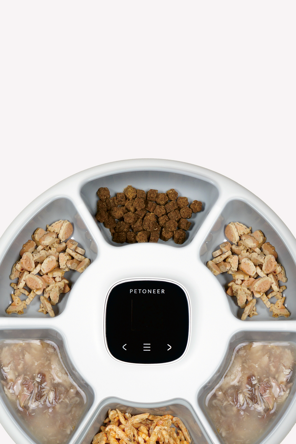 スマホ対応 回転式自動給餌器 Petoneer NutriSpin 6 Meal Pet Feeder